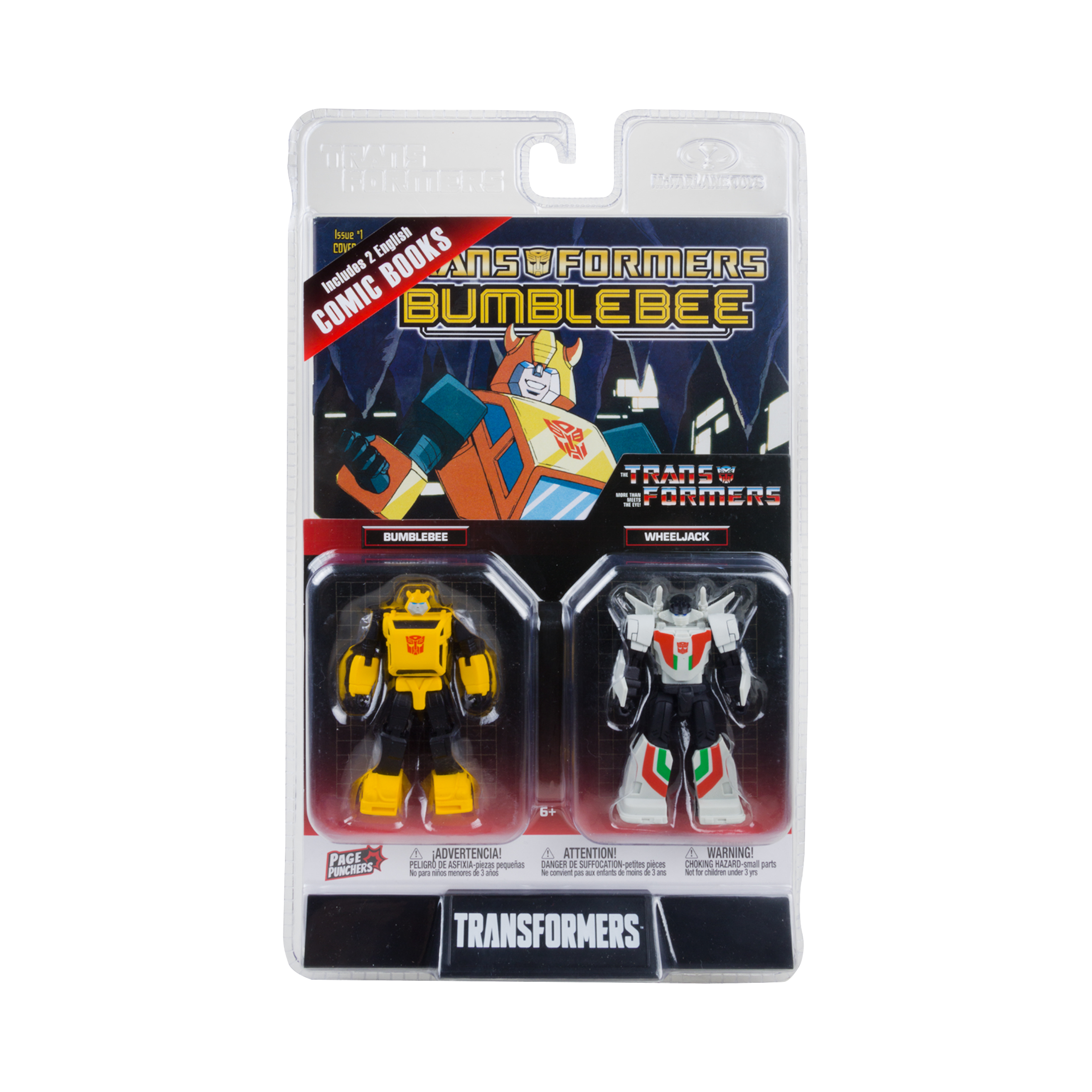 Transformers Page Punchers 2pk Bumblebee and Wheeljack 3in Action Figures with 2 Comics McFarlane Toys