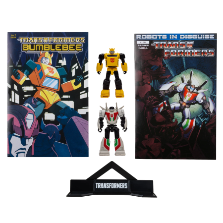 Transformers Page Punchers 2pk Bumblebee and Wheeljack 3in Action Figures with 2 Comics McFarlane Toys