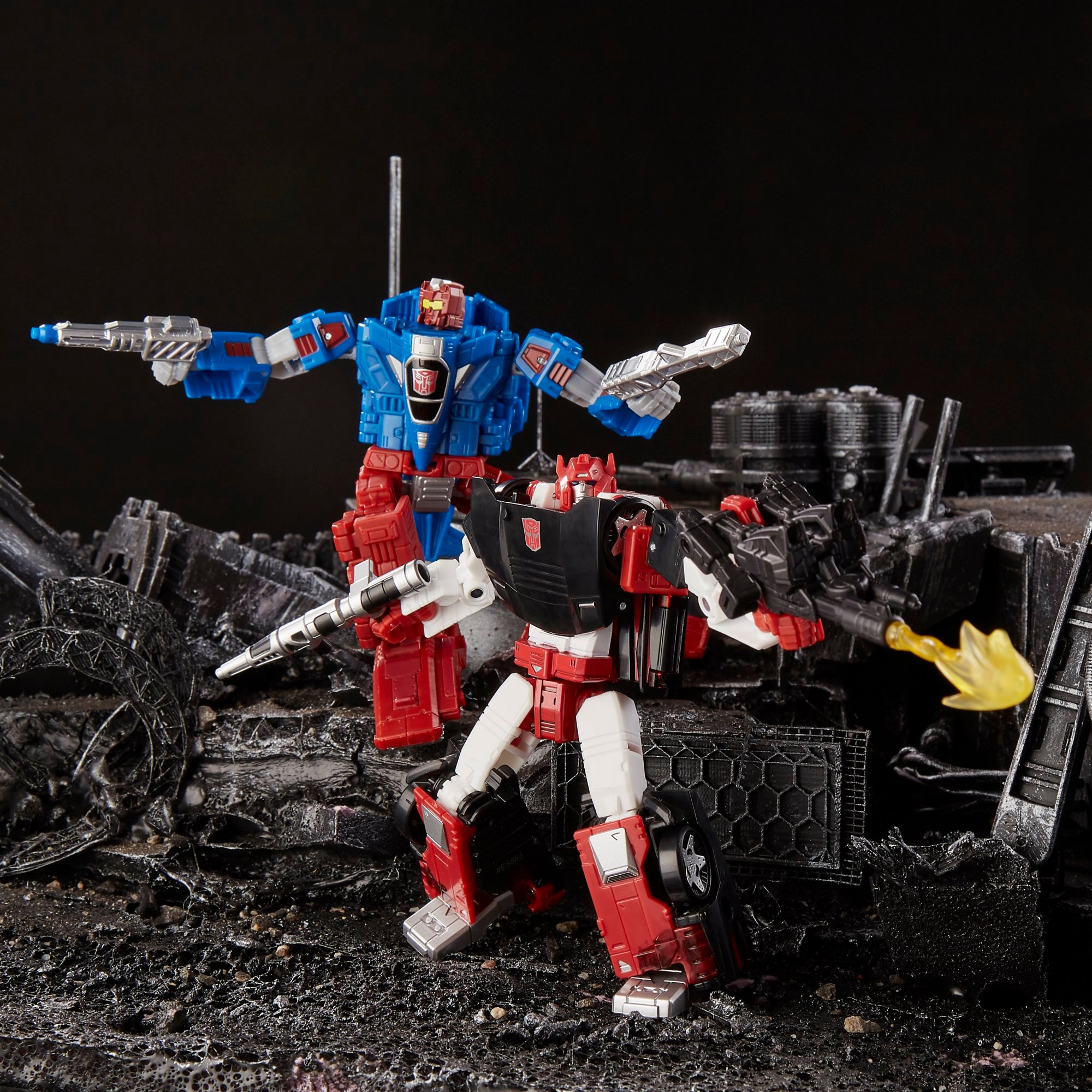 Transformers Toys Generations War for Cybertron Deluxe WFC-S26 Autobot Alphastrike Counterforce 3-Pack - Final Strike Figure Series: Part 1