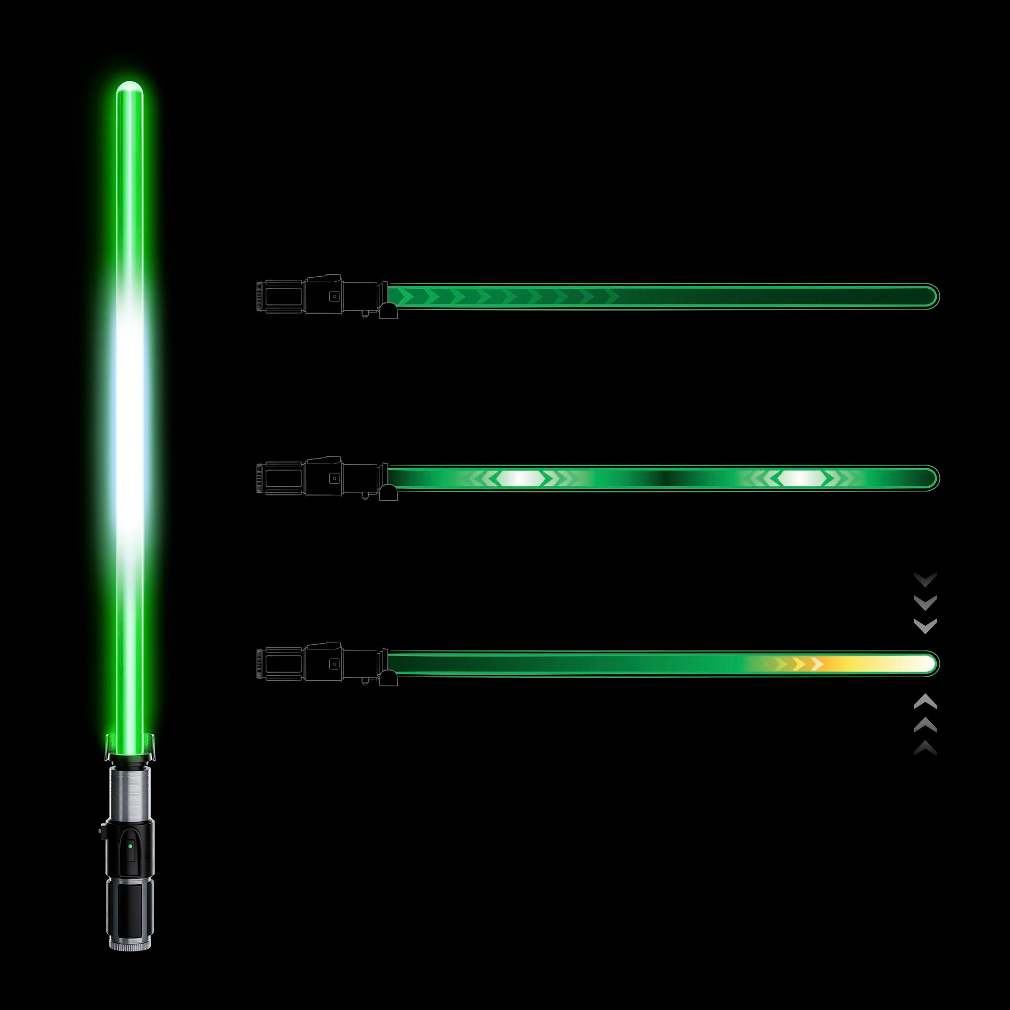 STAR WARS The Black Series Yoda Force FX Elite Lightsaber