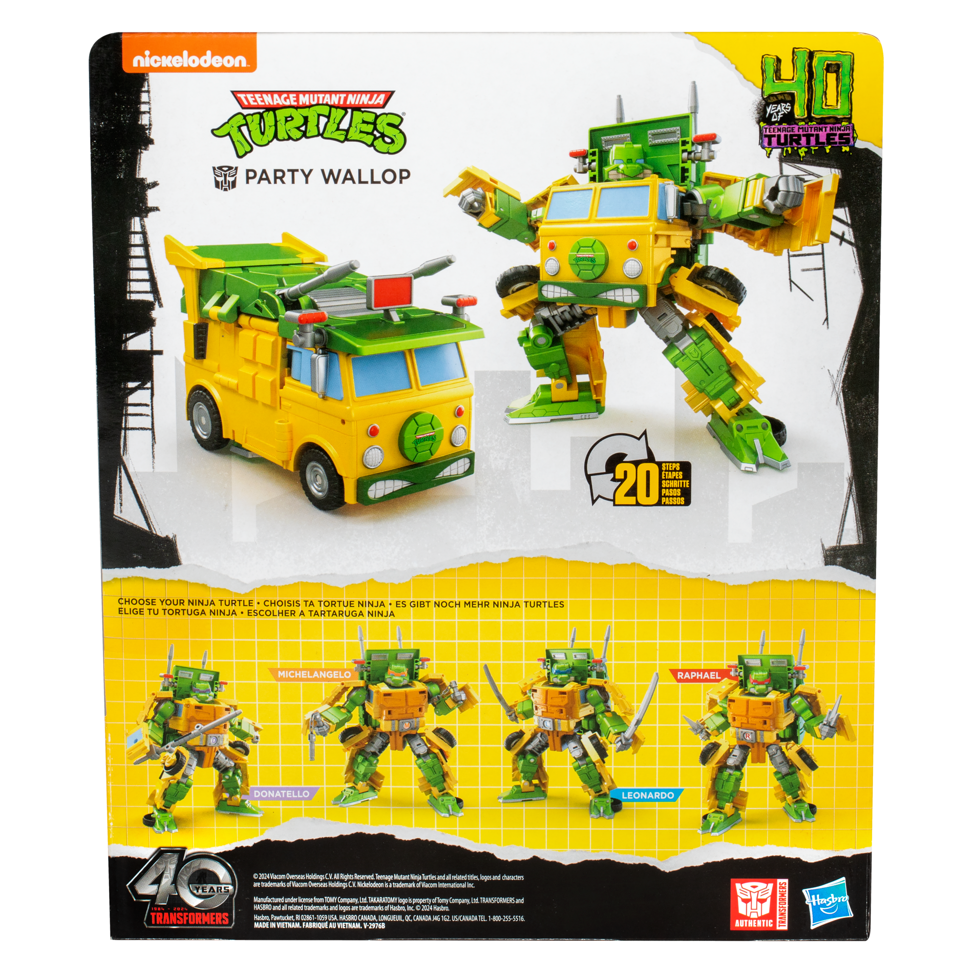 Transformers Collaborative Teenage Mutant Ninja Turtles x Transformers Party Wallop Figure