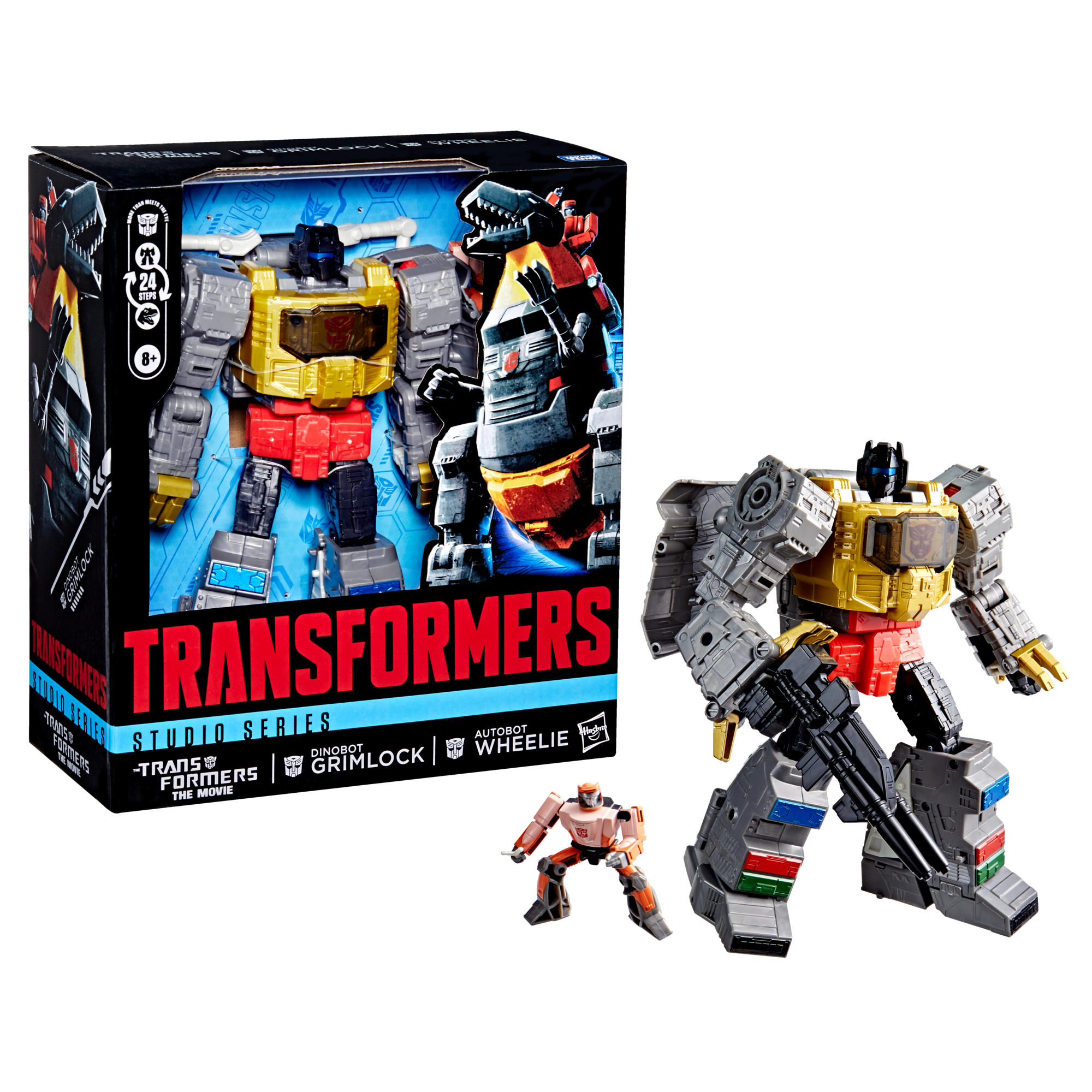 Transformers Studio Series The Transformers: The Movie Dinobot Grimlock and Autobot Wheelie