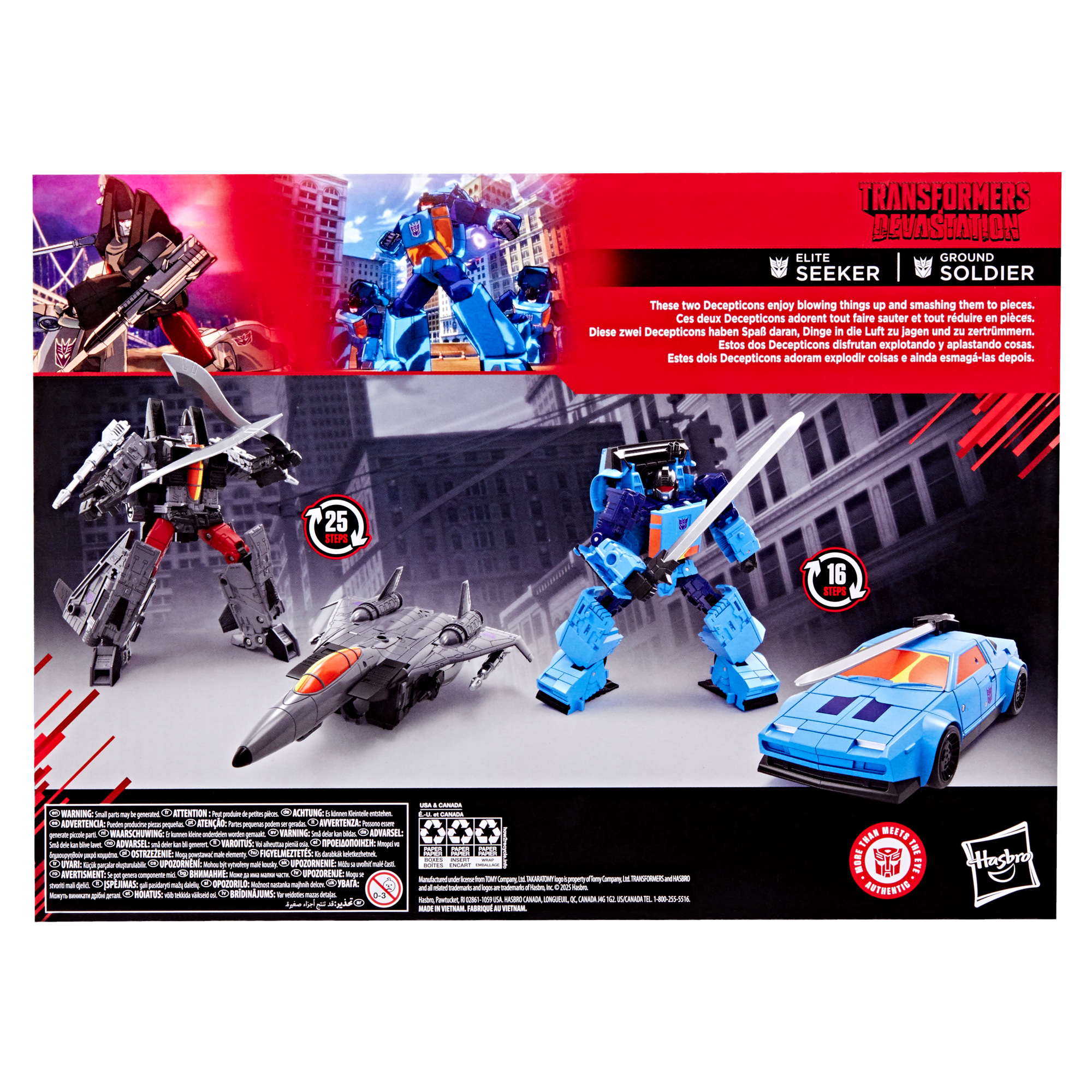 Transformers Studio Series MTMTE Collection Deluxe Class Transformers: Devastation Ground Soldier and Elite Seeker