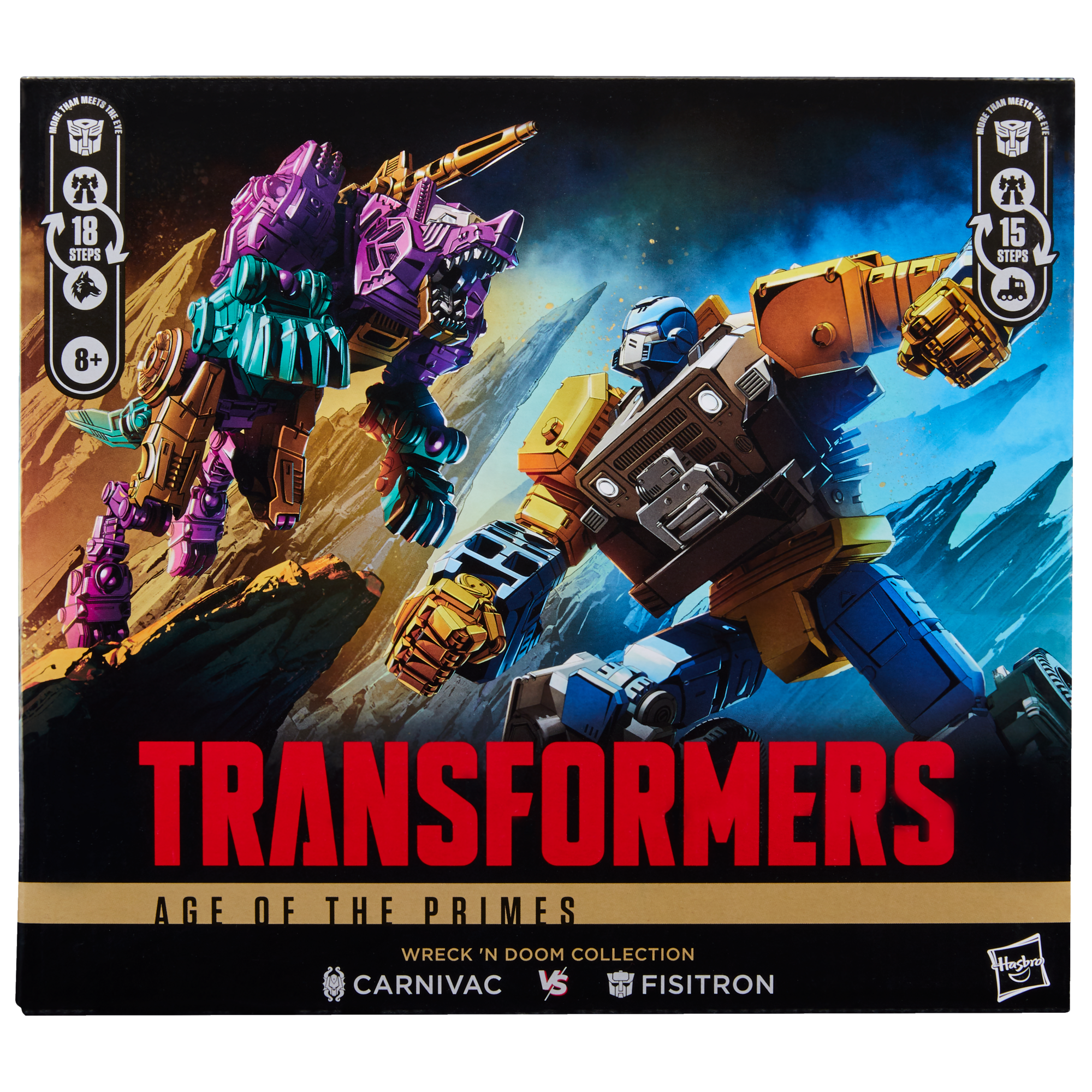 Transformers Age of the Primes Wreck ‘n Doom Collection Fisitron and Carnivac Action Figure 2-Pack