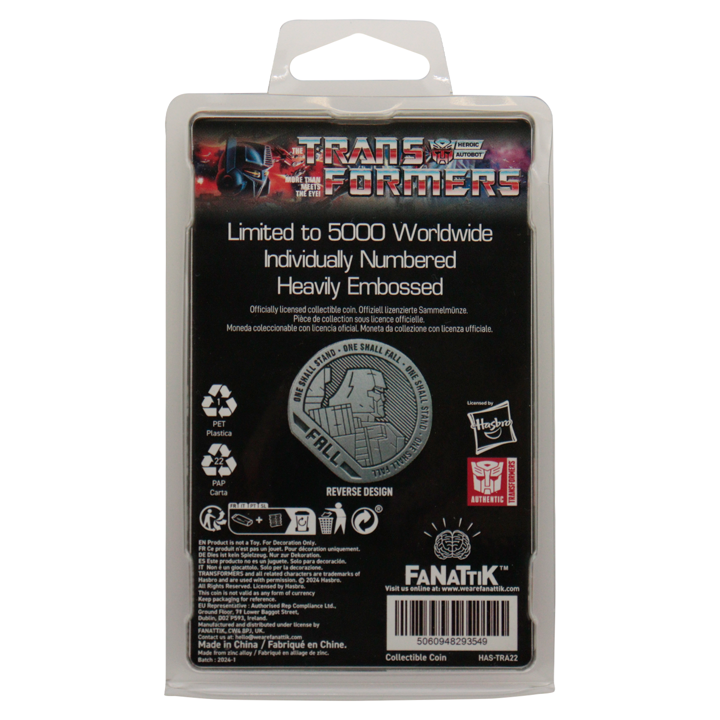 Transformers 40th Anniversary Limited Edition Collectible Coin
